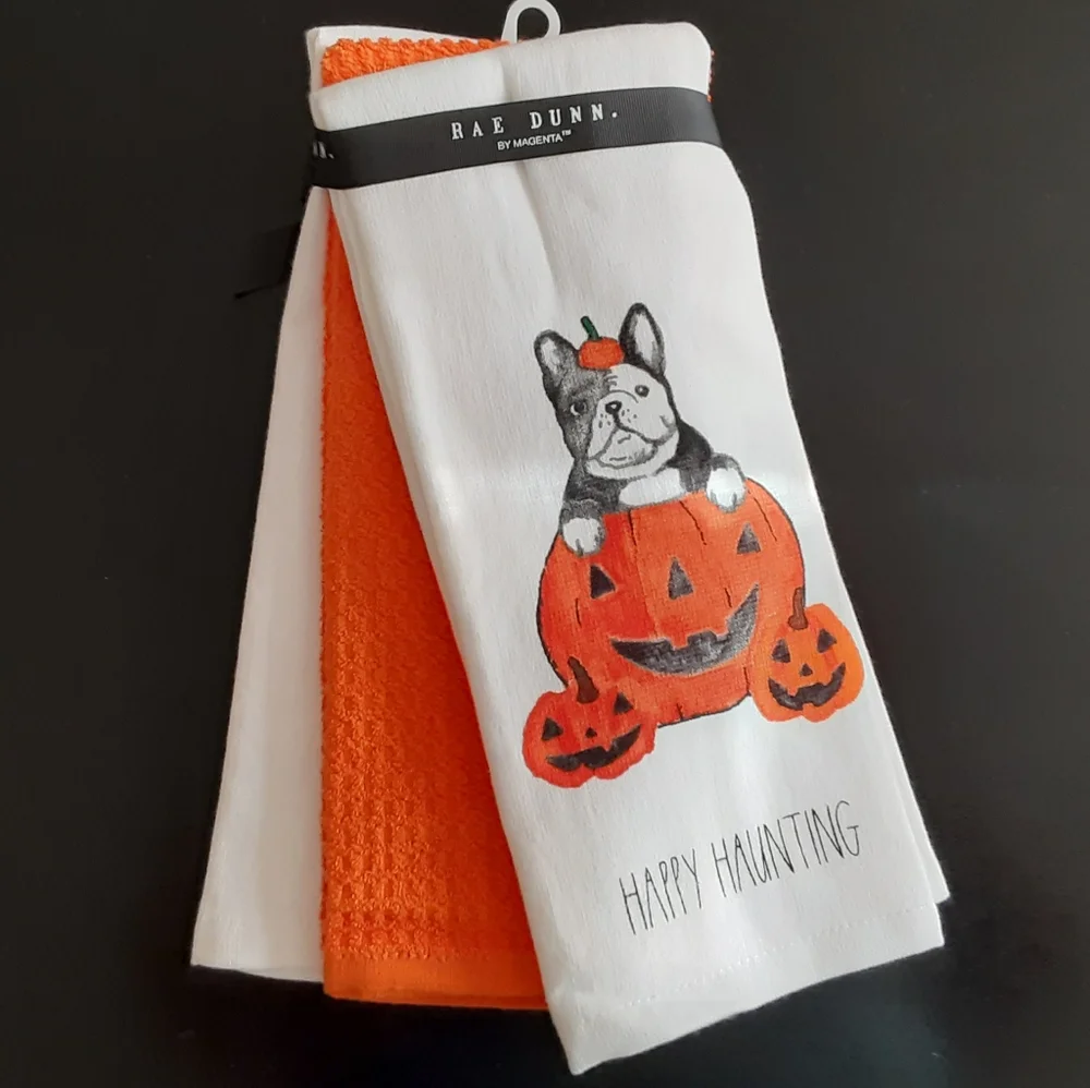 🆕️ Set of 3 Rae Dunn Halloween Kitchen Towels 🎃